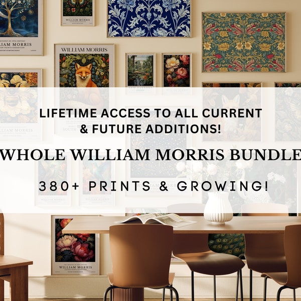 Ultimate William Morris Prints Mega Bundle, William Morris Exhibition Prints, William Morris Poster, Vintage Wall Art, William Morris Bundle