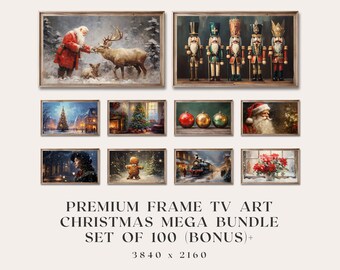 Samsung Frame TV Art Set of 100 Christmas Winter Mega Bundle, Frame TV Art Christmas and Winter, Christmas Frame TV Art, Xmas Holiday Prints