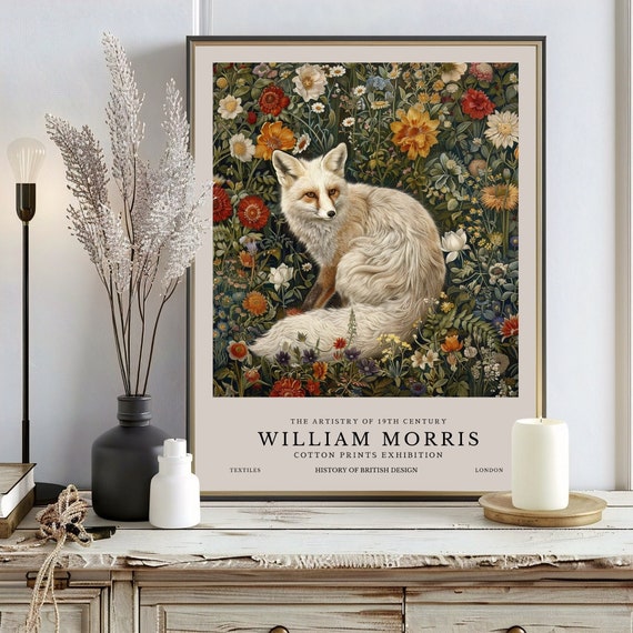 William Morris Fox Print, William Morris Exhibition Print, William