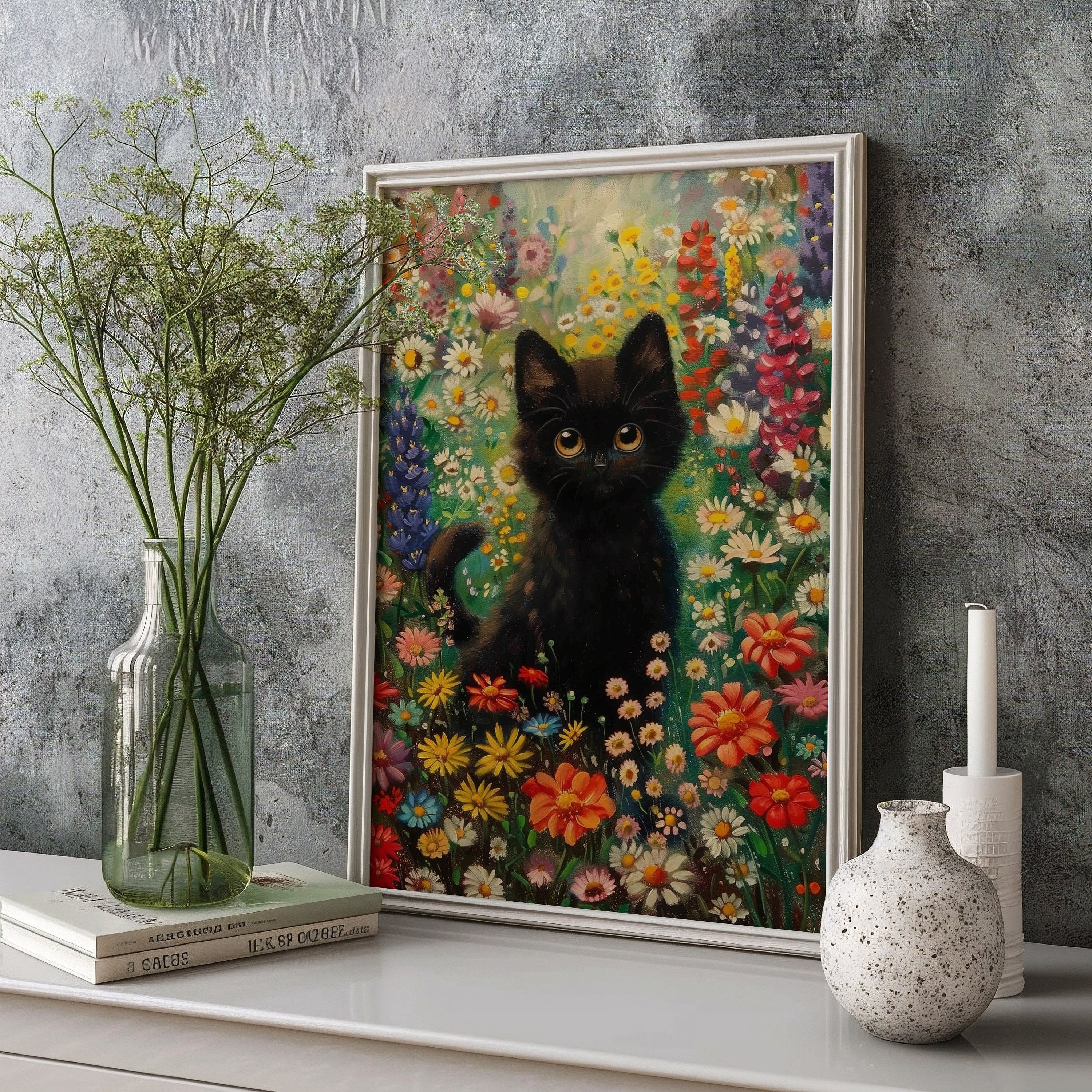 グスタフ・クリムトの黒猫のプリント、クリムト美術館のポスター