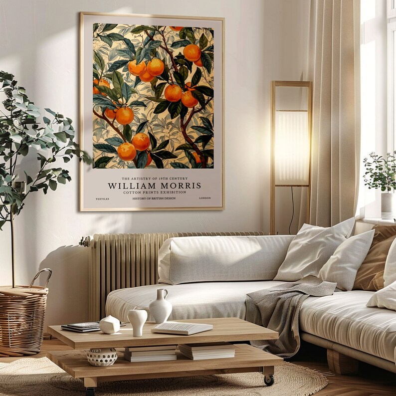 William Morris Print, William Morris Exhibition Print, Orange Tree ...
