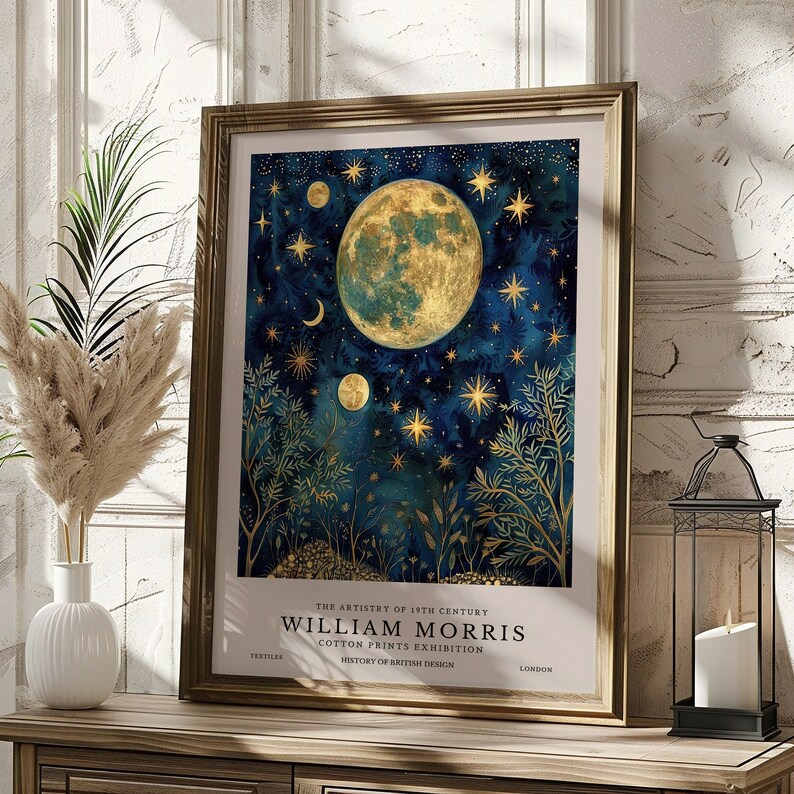 William Morris Set Of 3 Print, Tree Of Life Moon Picture, William - View #9