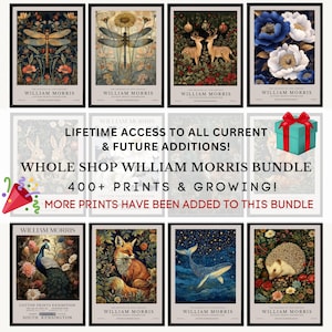 William Morris Prints Mega Bundle, Whole Shop William Morris Exhibition Prints Bundle, William Morris Poster Bundle, William Morris Wall Art