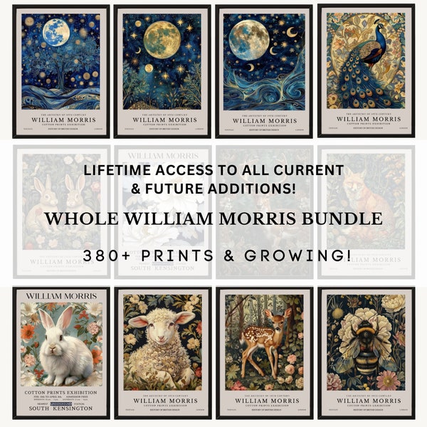 William Morris Prints Mega Bundle, Whole Shop William Morris Prints Collection Bundle, William Morris Poster Bundle, William Morris Wall Art