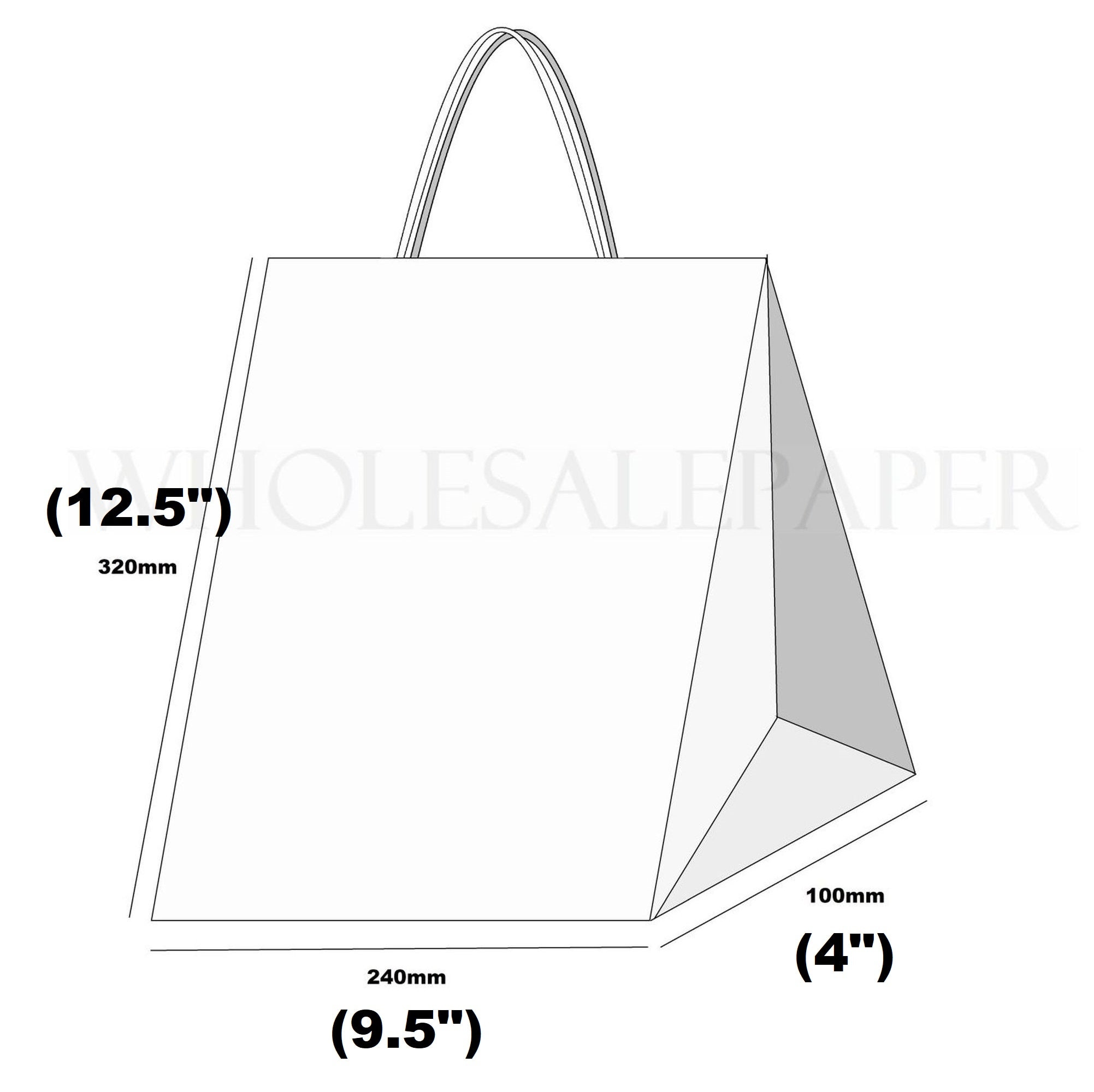 Eco White Paper Bags Twist Handle Carrier Bags Strong White Bags Small