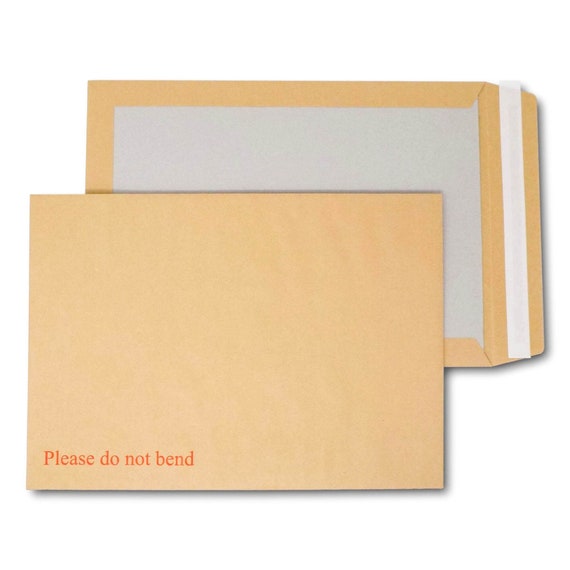 C3 A3 Hard Board Backed Envelopes: Strong Brown Peel & Seal (458mm x 324mm)
