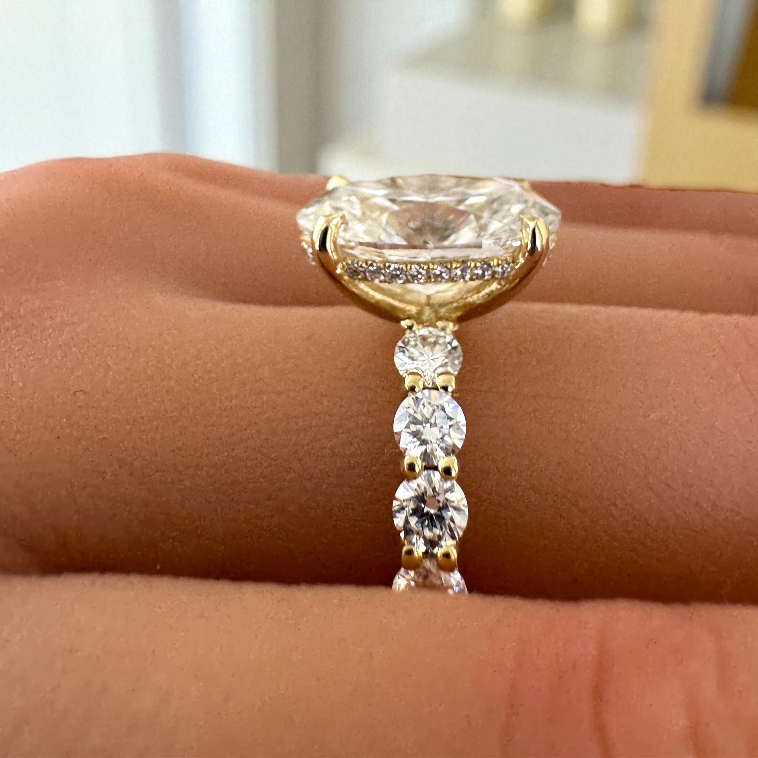 5.00ct E-VS1 オーバルラボグロウンダイヤモンドリング 5カラット D VVS1 ラボグロウンダイヤモンドエンゲージリング オーバル