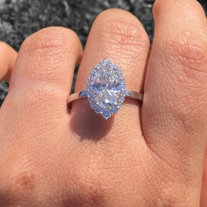 Oval diamond vintage halo engagement ring.(E Color VS1 Clarity) 2.40 Carat lab-grown diamond.engagement ring, unique proposal ring