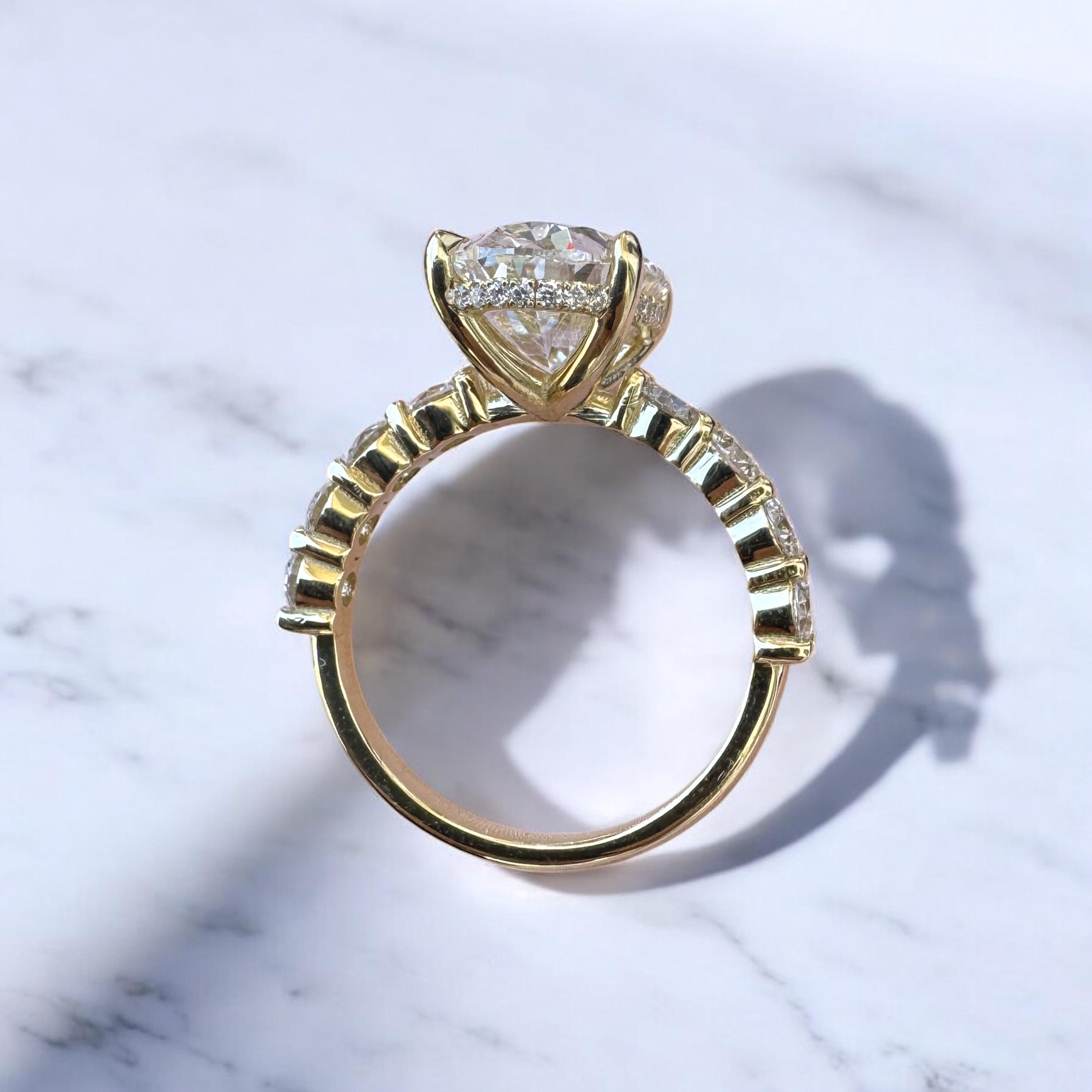 5.00ct E-VS1 オーバルラボグロウンダイヤモンドリング 5カラット D VVS1 ラボグロウンダイヤモンドエンゲージリング オーバル