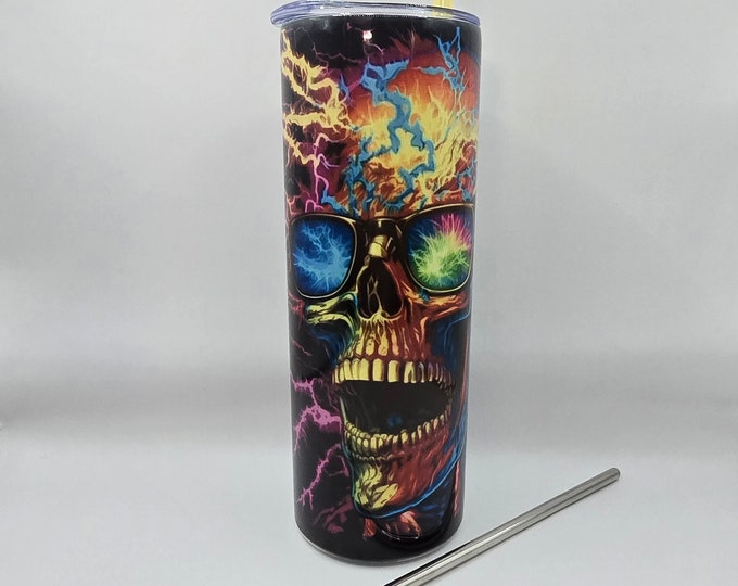 20oz Skull Skinny Tumbler
