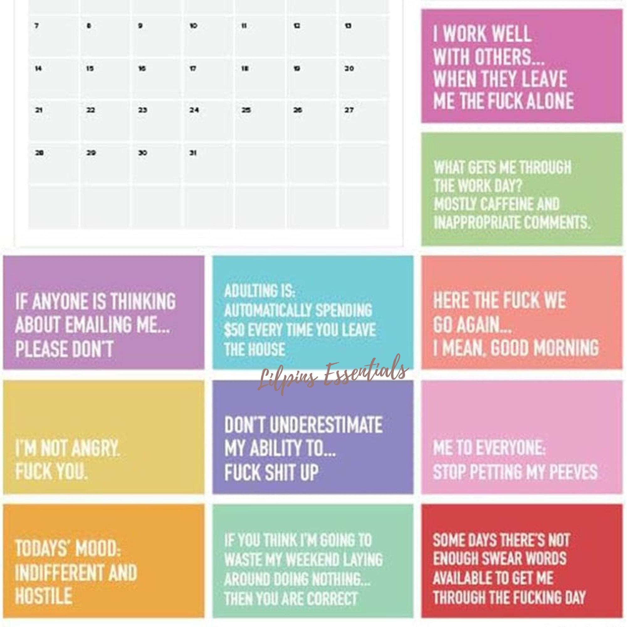 Perfectly Inappropriate 2024 Calendar Etsy UK