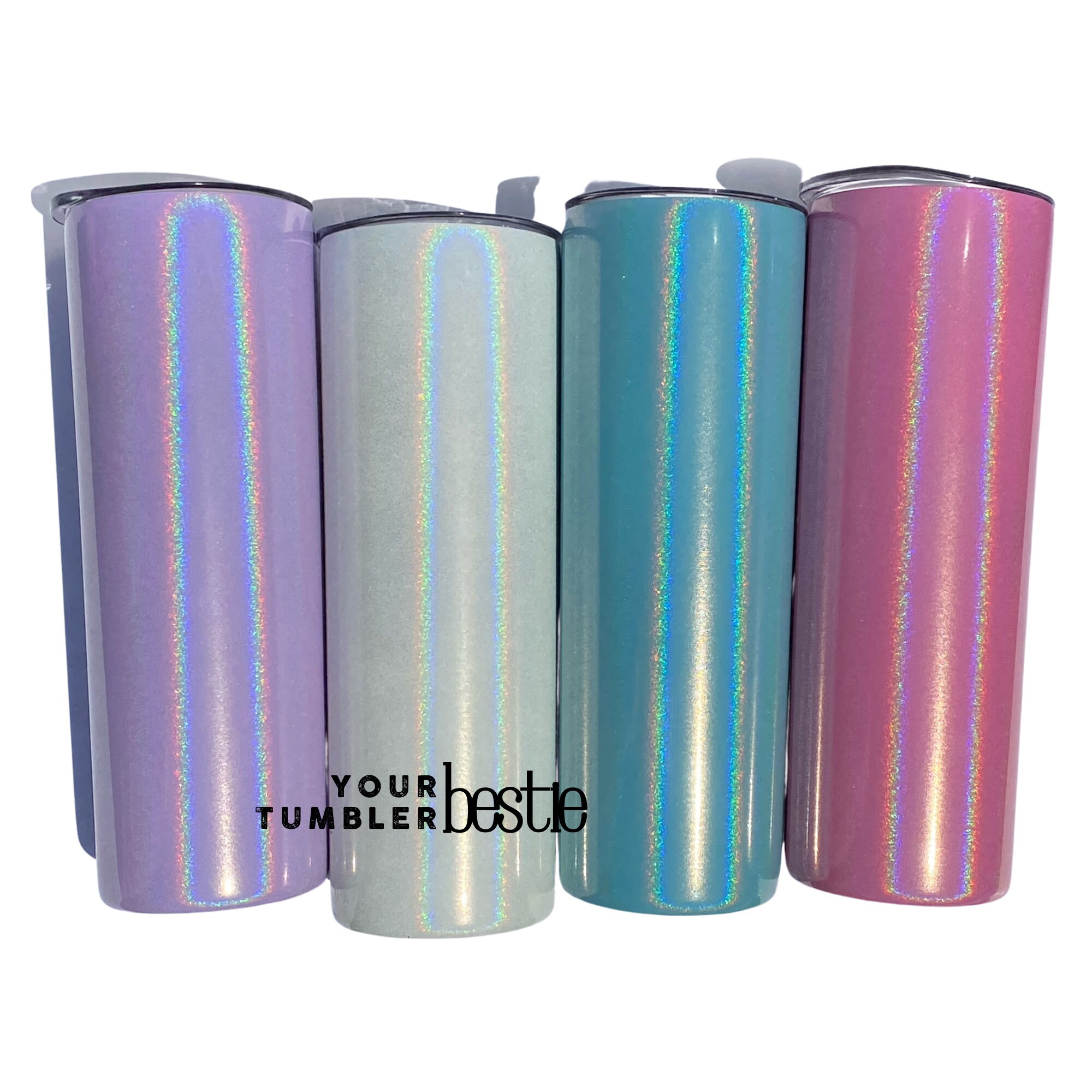 20 Oz Skinny Glitter SUBLIMATION Straight Blank Stainless Steel