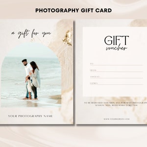 写真ギフト券テンプレート Canva | ギフトカードテンプレート、マーケティングテンプレート、写真家向けギフトカード、写真ギフト券