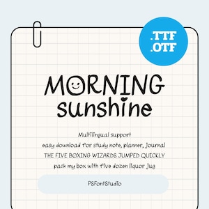 Fuente manuscrita Sunshine Morning (Descarga digital)