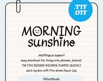 Police manuscrite Sunshine Morning (téléchargement numérique)