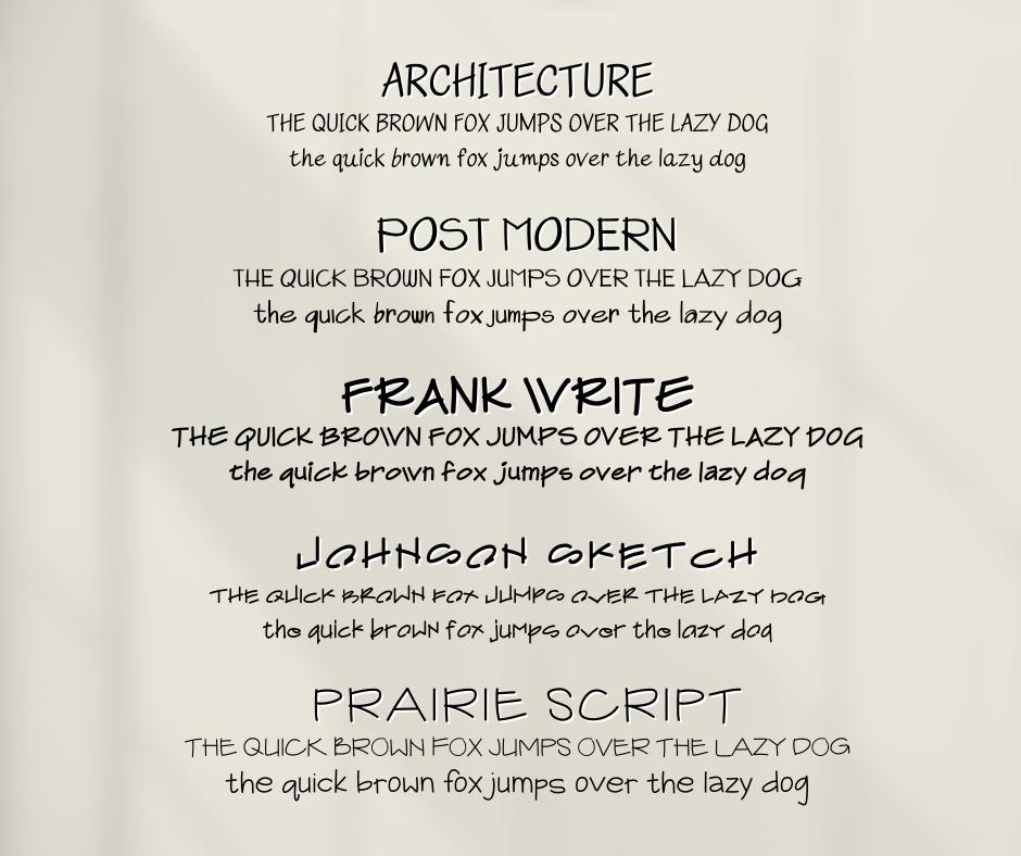 Architecture Font Bundle: Handwritten Print Lettering (TTF, OTF) - Etsy