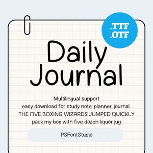 Neat Handwritten Font: Multilingual Support, Daily Journal (TTF, OTF)