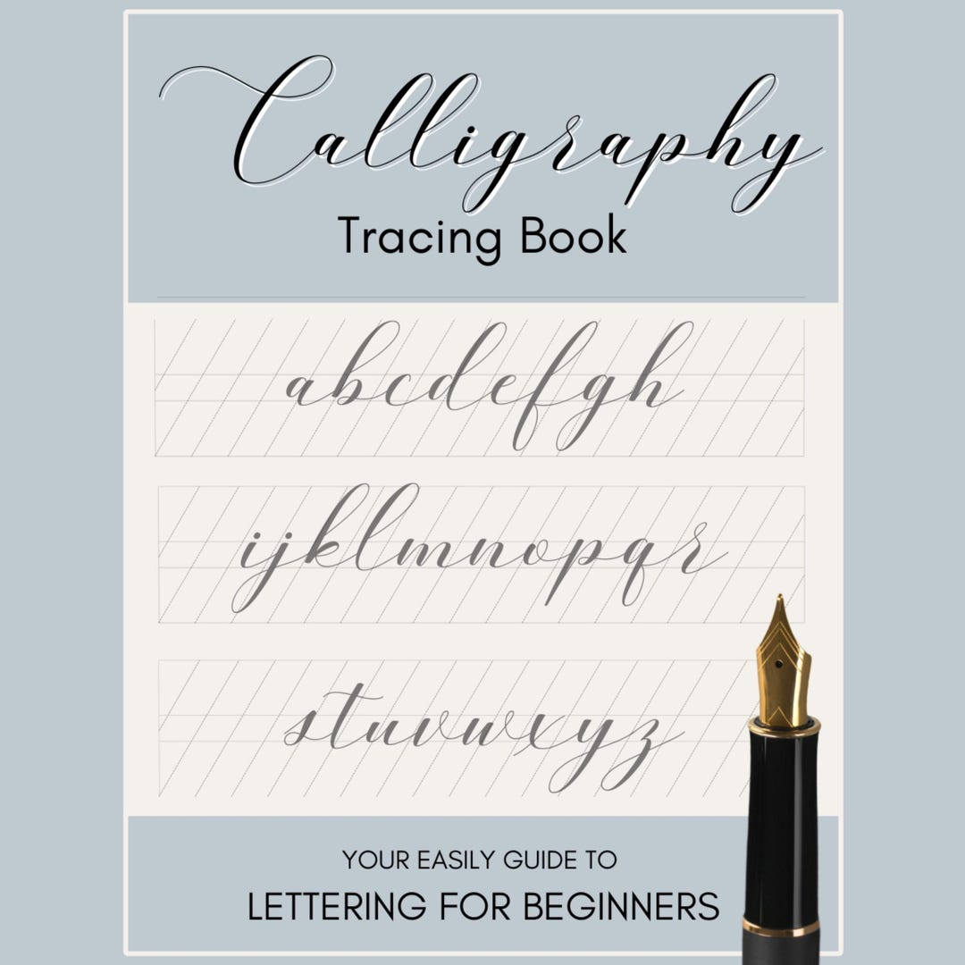 Calligraphy Practice Sheets: Cursive Handwriting Tracing (PDF) - Etsy