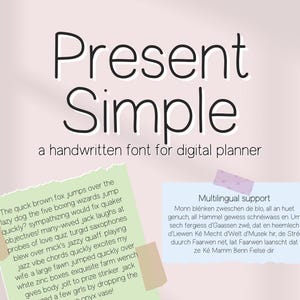 Digital Planner font, Neat handwriting font, font for iPad, Goodnotes font, Procreate font, Notability font, Study Font, Teacher font