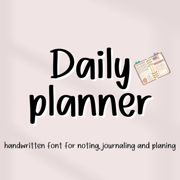 Handwritten Font for Daily planner, Goodnotes, One Note, Study Digital Note, Neat and tidy, journal, Multilingual, digital planner 2024