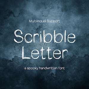 Handwritten Halloween Font | Hand Drawn Horror Doodle Typeface for Cricut, Crafts, Journals, Stickers & Journals | Scribble Letter TTF OTF