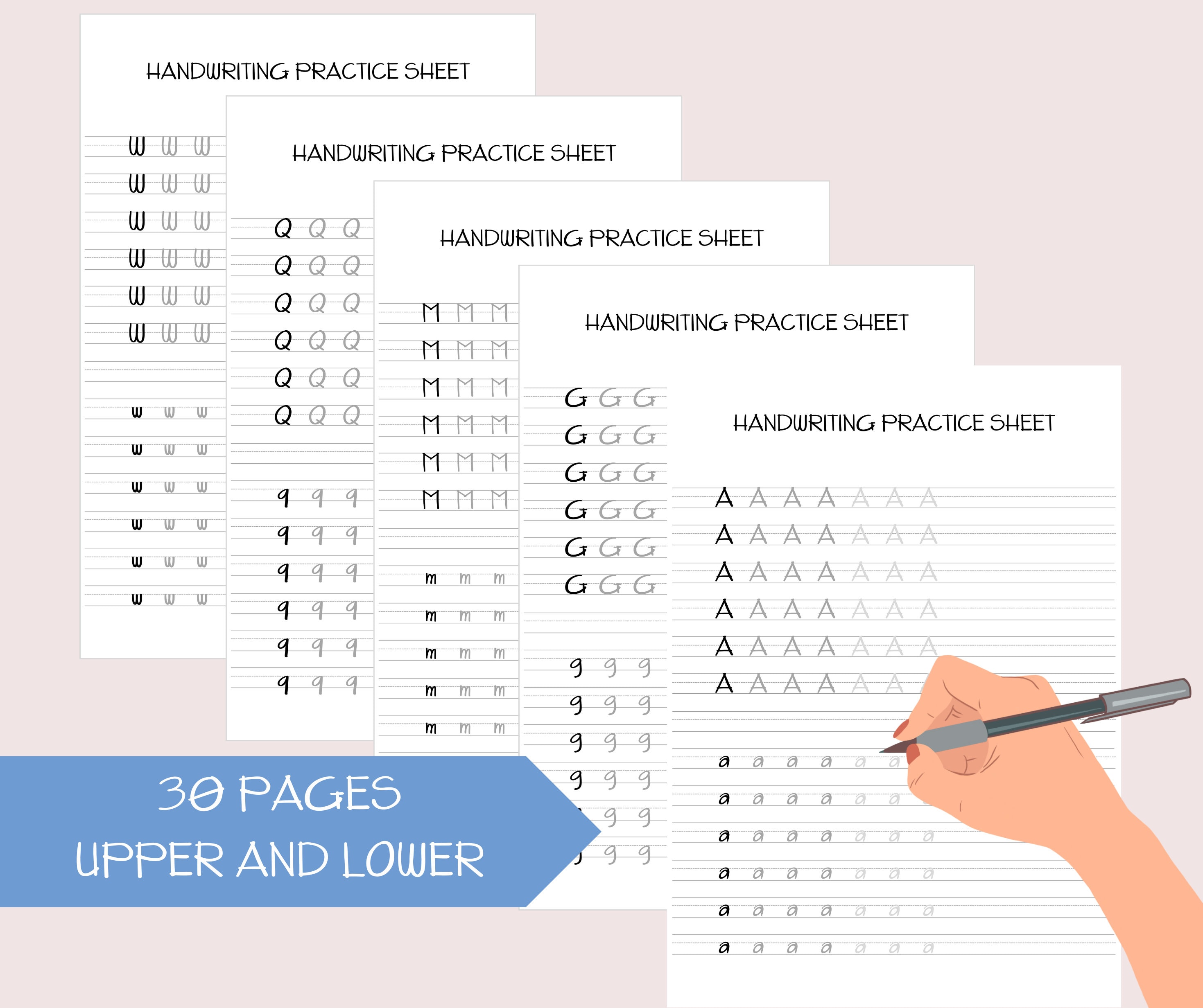 Architectural Handwriting Worksheets, Architect Printable Lettering