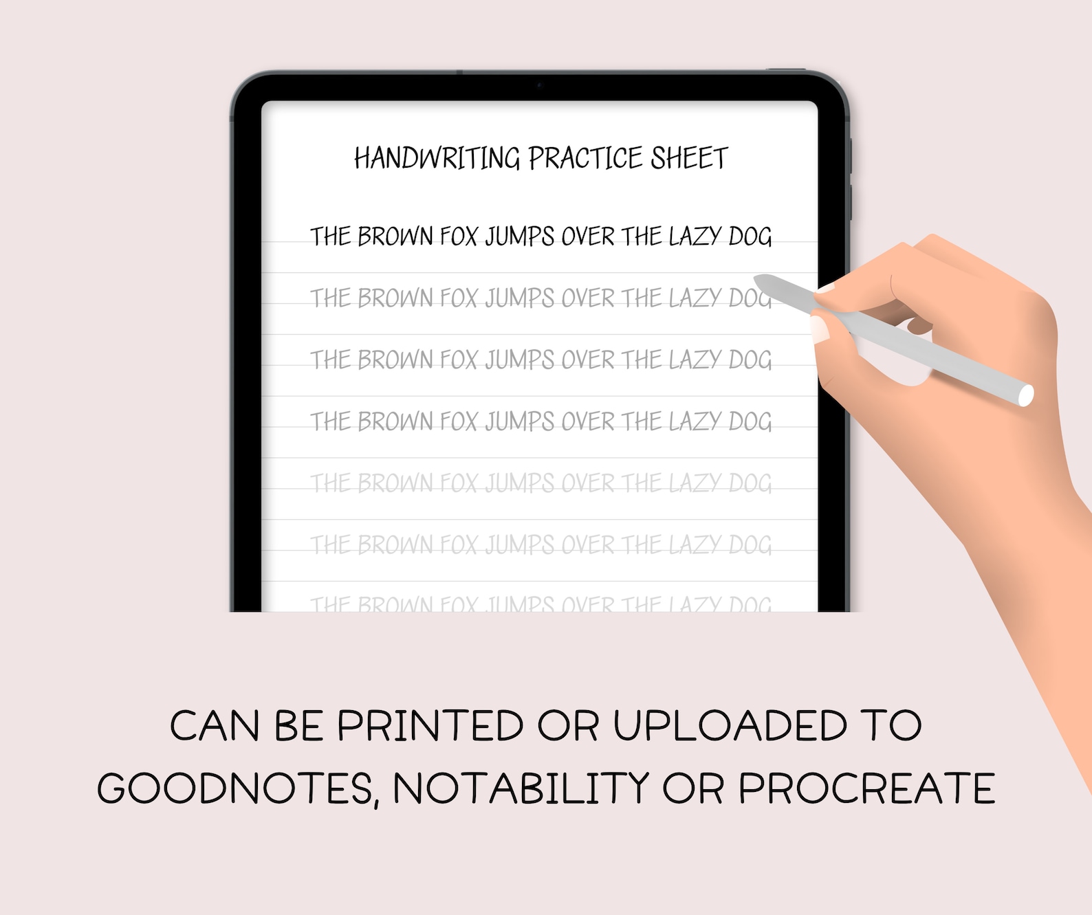 Architectural Handwriting Worksheets, Architect Printable Lettering