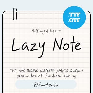 Handwritten Font | Casual Natural Script Typeface | Friendly Modern Signature Font for Branding, Quotes, Journals & Packaging | Lazy note