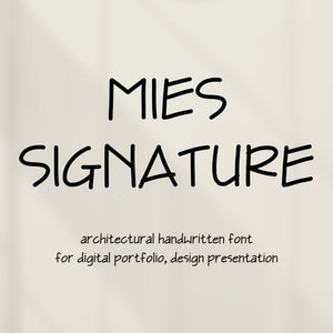 Architectural Signature Font TTF OTF | Handwritten Lettering for Canva ...