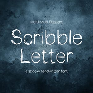 Halloween Scribble Font: Hand-Drawn Alpha Set (TTF, OTF)