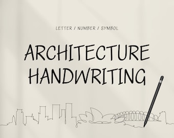 Architecture font, Architect canva, Digital planner font, Handwritten font for designer, template, portfolio, Canva, AUTOCAD Print Lettering