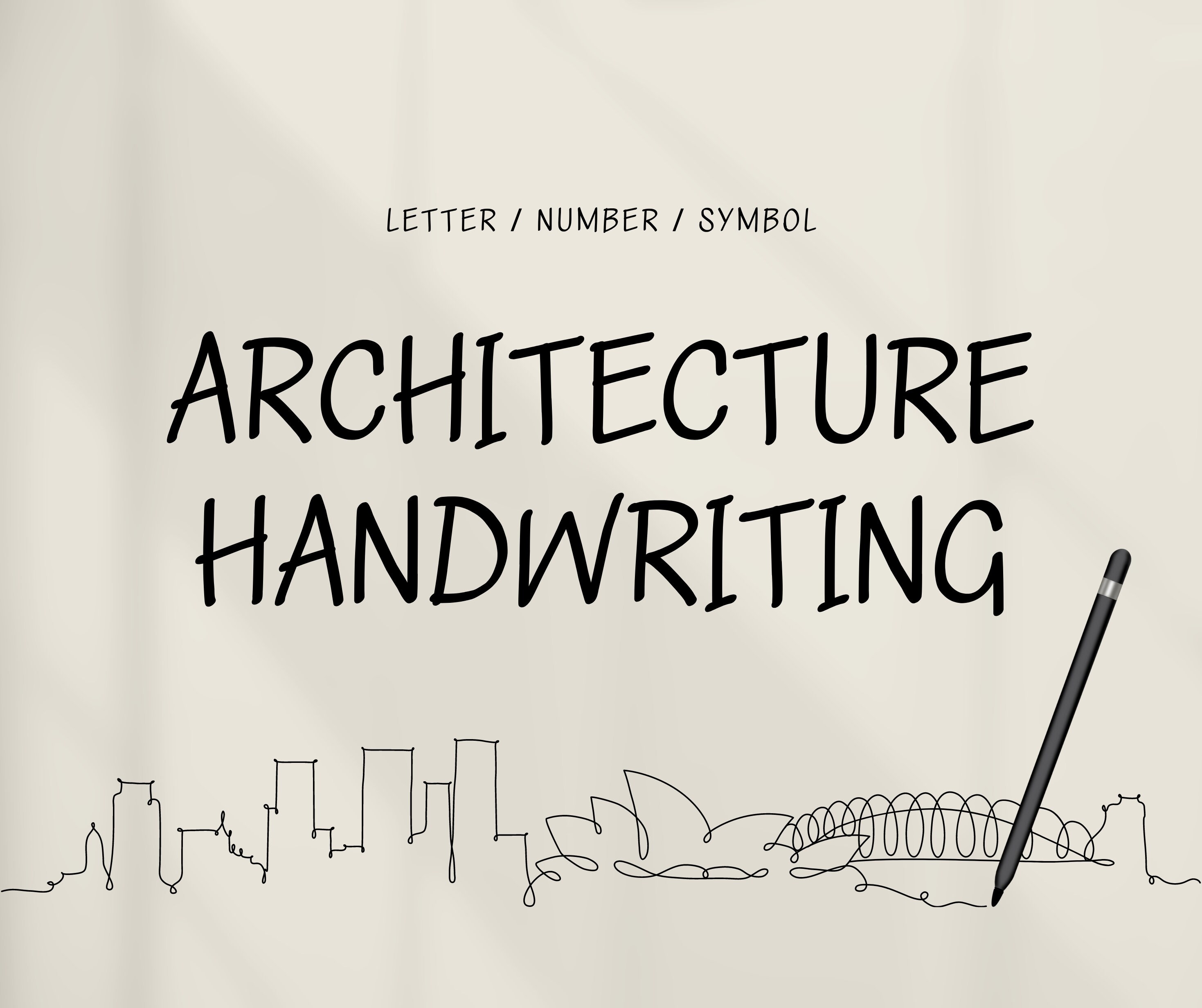 Architecture Font | Handwritten Font for Designers | Canva & AutoCAD Print Lettering I Architecture Handwriting