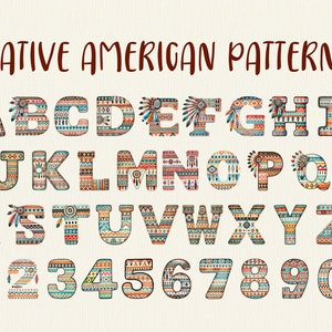 Native American Pattern Alphabet PNG Clipart Tribal Letter Designs Boho ...