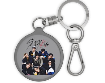 Etiqueta de llavero con foto de Stray Kids / Accesorio de llavero de grupo de ídolos K-pop