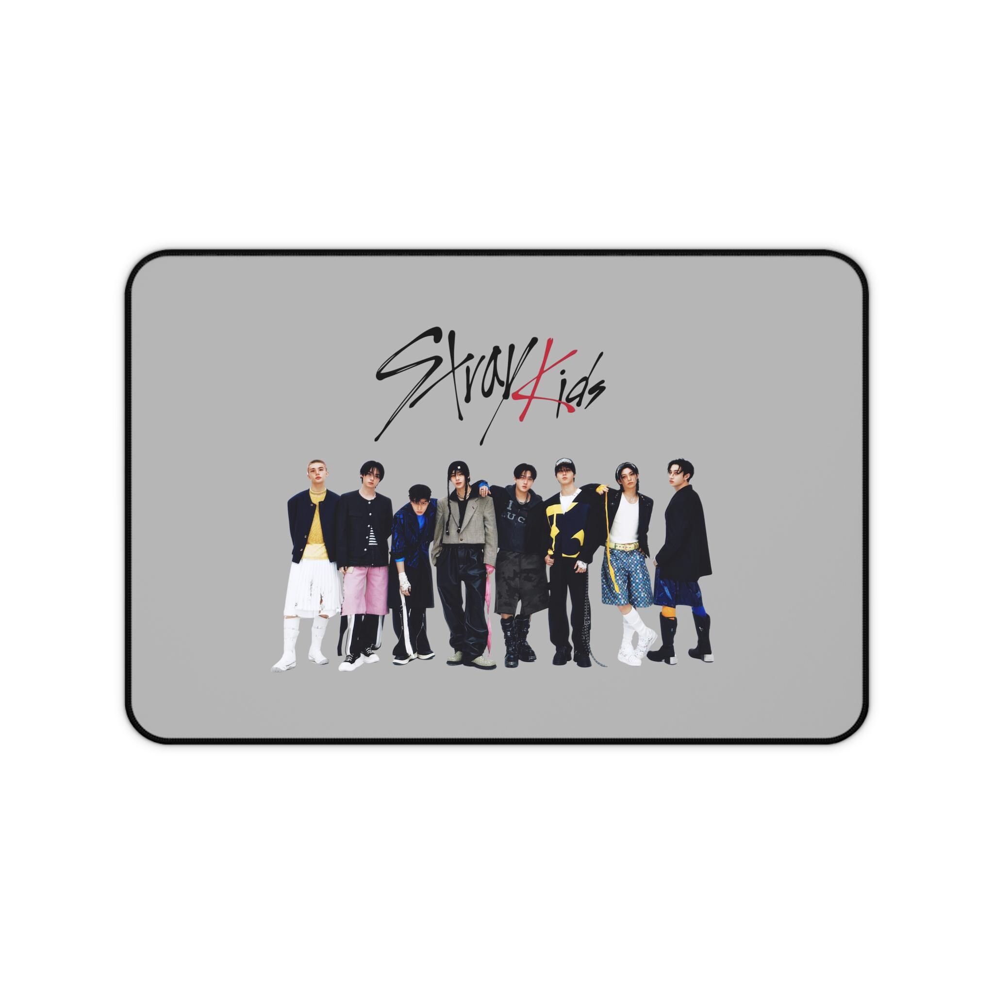 Stray Kids Rug Stray Kids Logo and Group Photo Desk Mat | K-pop Fandom Mousepad - Etsy