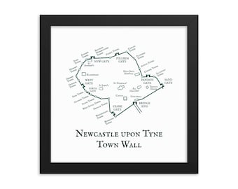 Newcastle Town Wall Framed Poster