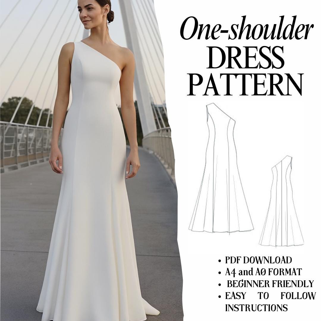 Asymmetric Wedding Dress - Etsy UK