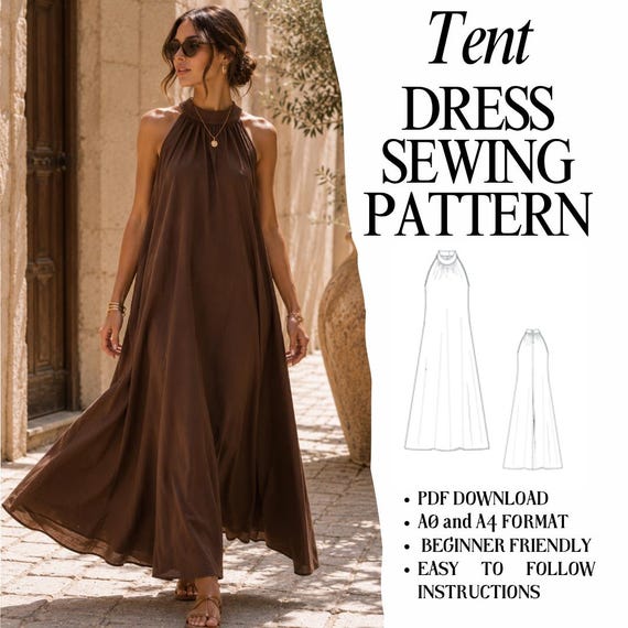 knit halter dress pattern Ruched Sewing Tall ️ 3 Formats