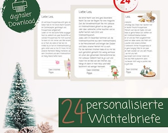 24 personalized Secret Santa letters to print out for Advent | Secret Santa post | Secret Santa journey as an Advent calendar | Christmas Secret Santa