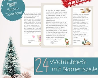 24 Secret Santa letters to print out for Advent | Secret Santa post | Secret Santa journey as an Advent calendar | Christmas Secret Santa