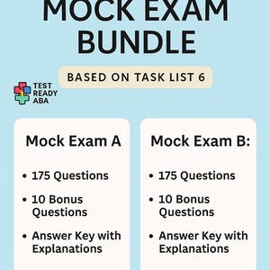 Lista de tareas del paquete de exámenes simulados de BCBA 6