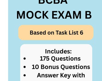 Egzamin próbny BCBA B: Lista zadań 6