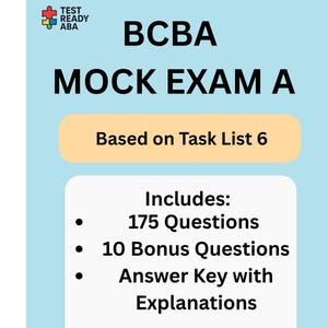 BCBA Mock Exam A: Task List 6