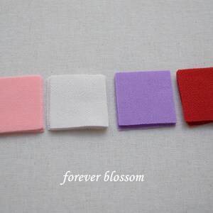 Chirimen/Crêpe 40 x 40 mm prédécoupé, couleurs unies Tsumami zaiku, Kanzashi DIY fournitures Carrés Chirimen