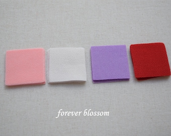Chirimen/Crepe 40 x 40MM precut, plain colours Tsumami zaiku material, Kanzashi DIY supplies Chirimen squares