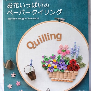 Blumen Quilling-Buch, Blumen Quilling-Buch, japanisches Papier Quilling-Buch, Sommergeschenk für Frauen, Kollegin, Freundin, Kunst und Bastelbuch,
