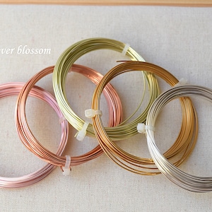Filo quadrato per la creazione di gioielli, calibro 20, 0,8 mm, placcato argento, finitura oro, oro rosa, anima in rame, filo per artigianato