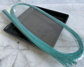 Japanese Mizuhiki 10 cords, Japanese paper cords for Plum, Awaji, Turtle knots, Japanese traditional art, Silver, Pink, blue Mizuhiki