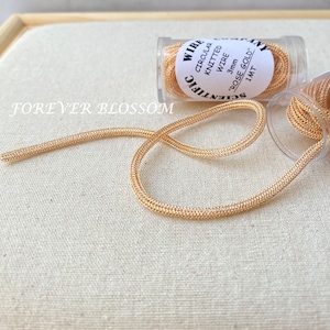 Rose gold woven circular wire 3 MM, Knitted wire rose gold, mesh chain, knitted wire chain zdjęcie 1