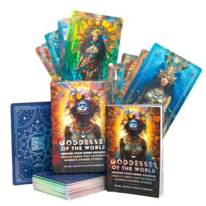 Goddesses of The World: A Luxurious 60-Card Oracle Deck and Guidebook | Oracle Cards That Celebrate Women’s Diverse Stories